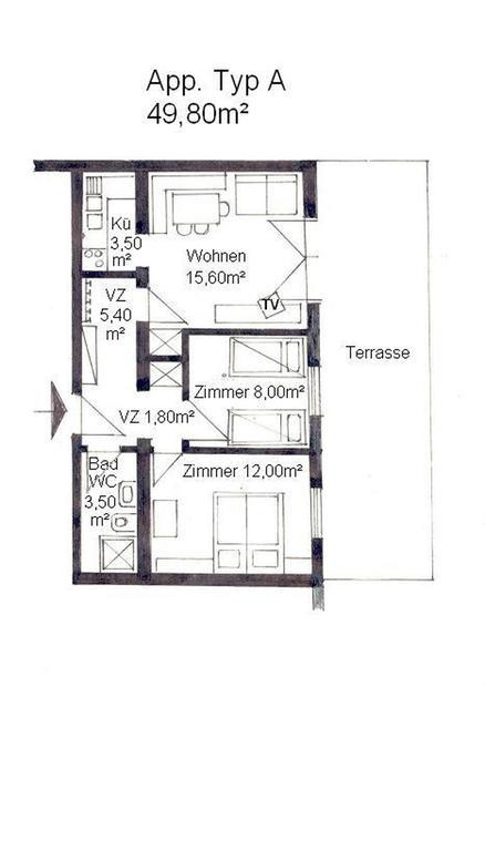 バド クラインキルヒハイムHaus Bergblickアパートメント 部屋 写真